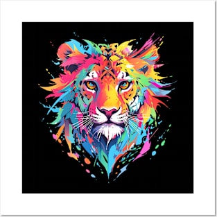 colorful tiger Posters and Art